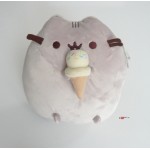 Pusheen the Grey Cat mit Eis - Grau Katze 24x20x12cm Plüschtier Stofftier - 4048872