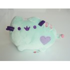 Pusheen the Cat Pastel-Grün mit Herz - Katze 9,5x15,5x7,5cm Plüschtier Stofftier - 4048875 - LAGERWARE