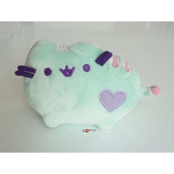 Pusheen the Cat Pastel-Grün mit Herz - Katze 9,5x15,5x7,5cm Plüschtier Stofftier - 4048875